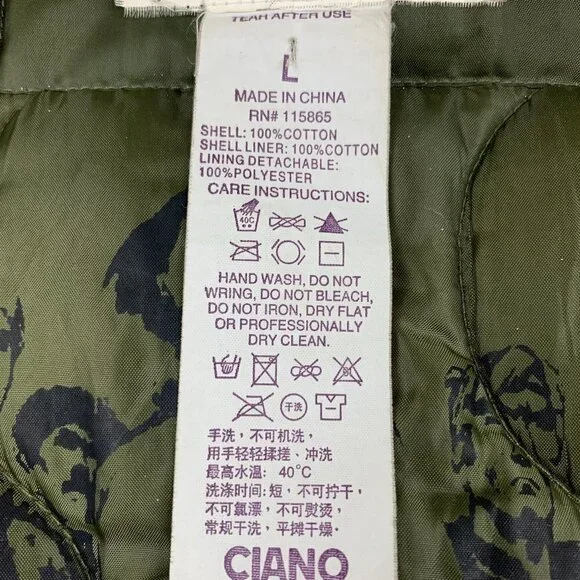 Ciano Farmer Original Early 2000's Asian Inspired Miltary/Field Jacket Men's L - Picture 11 of 11